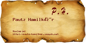 Pautz Hamilkár névjegykártya